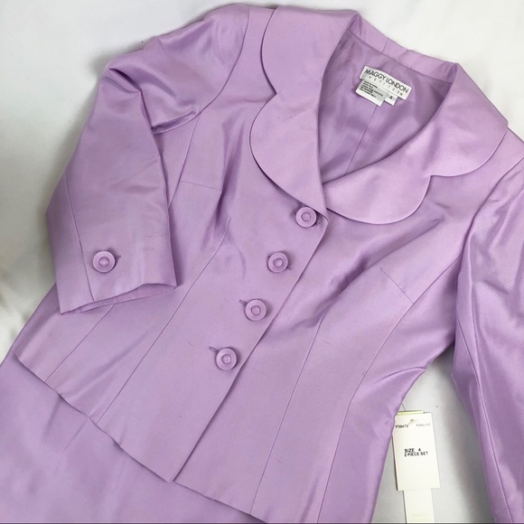 NWT Maggy London 100% silk jacket skirt suit - Picture 2 of 8